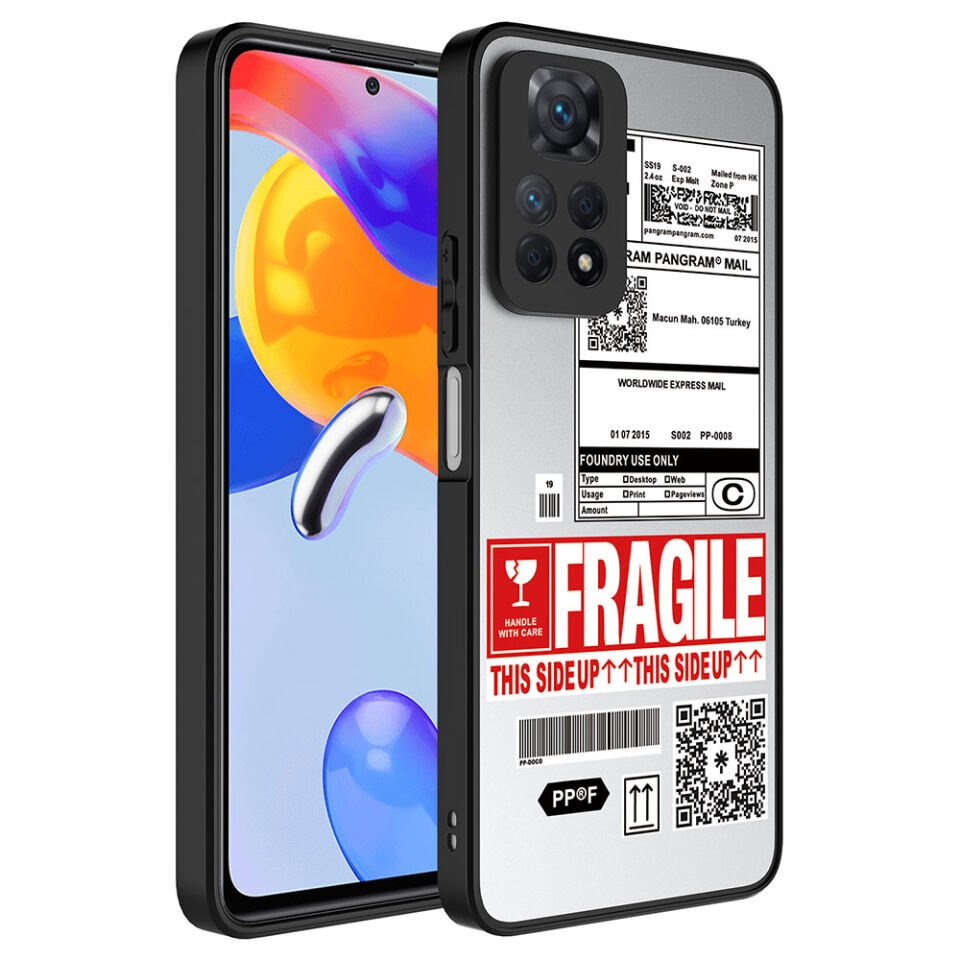 Xiaomi Redmi Note 12 Pro 4G Kılıf Aynalı Desenli Kamera Korumalı Parlak Renkli Sert Kapak (Mirror) Fragile