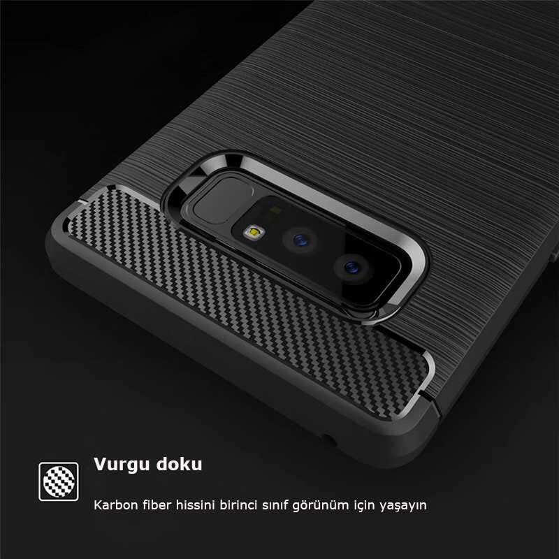 Samsung Galaxy Note 8 Kılıf Ultra Korunaklı Silikon Kapak (ROOM) Gri