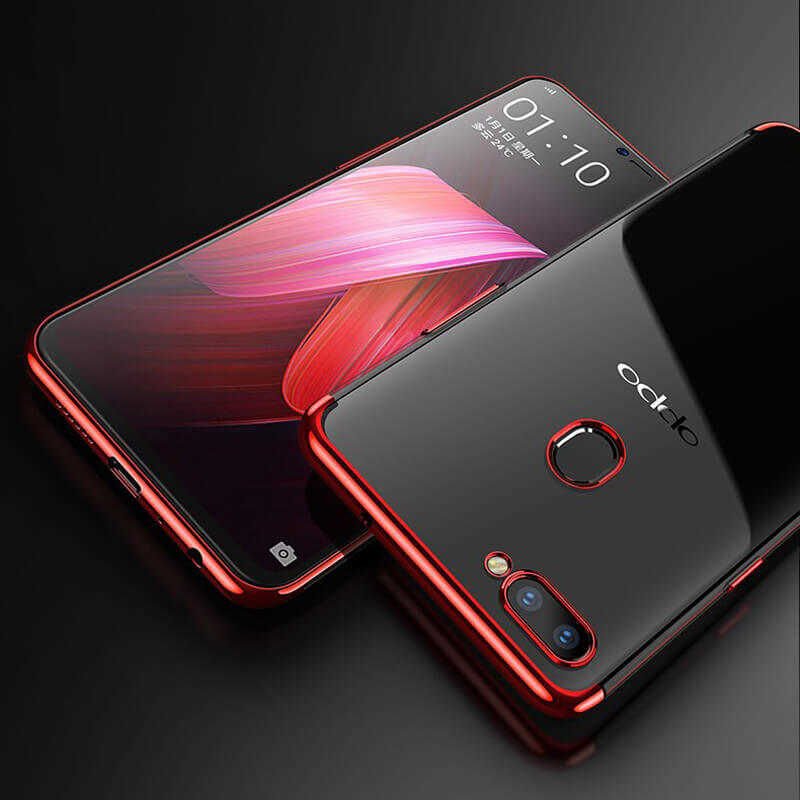 Oppo AX7 Kılıf HEPTEKİLETİŞİM Dört Köşeli Lazer Silikon Kapak