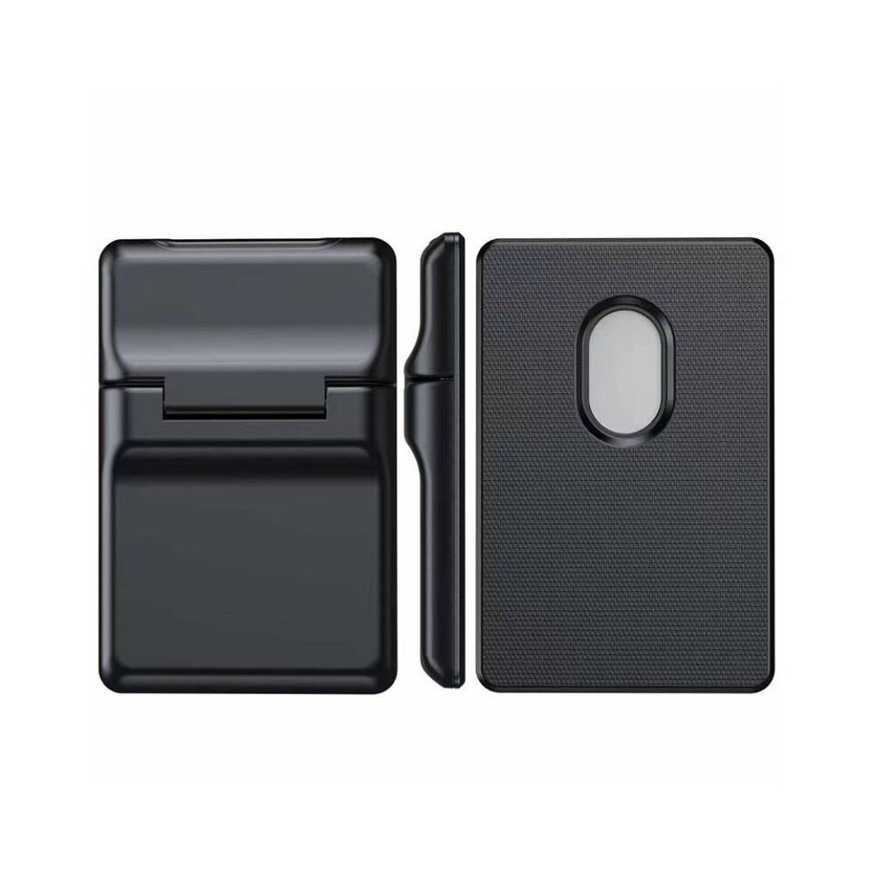 HEPTEKİLETİŞİM CRD-05 Sade Tasarımlı 2 Hazneli PU Magnetik Standlı Kartlık