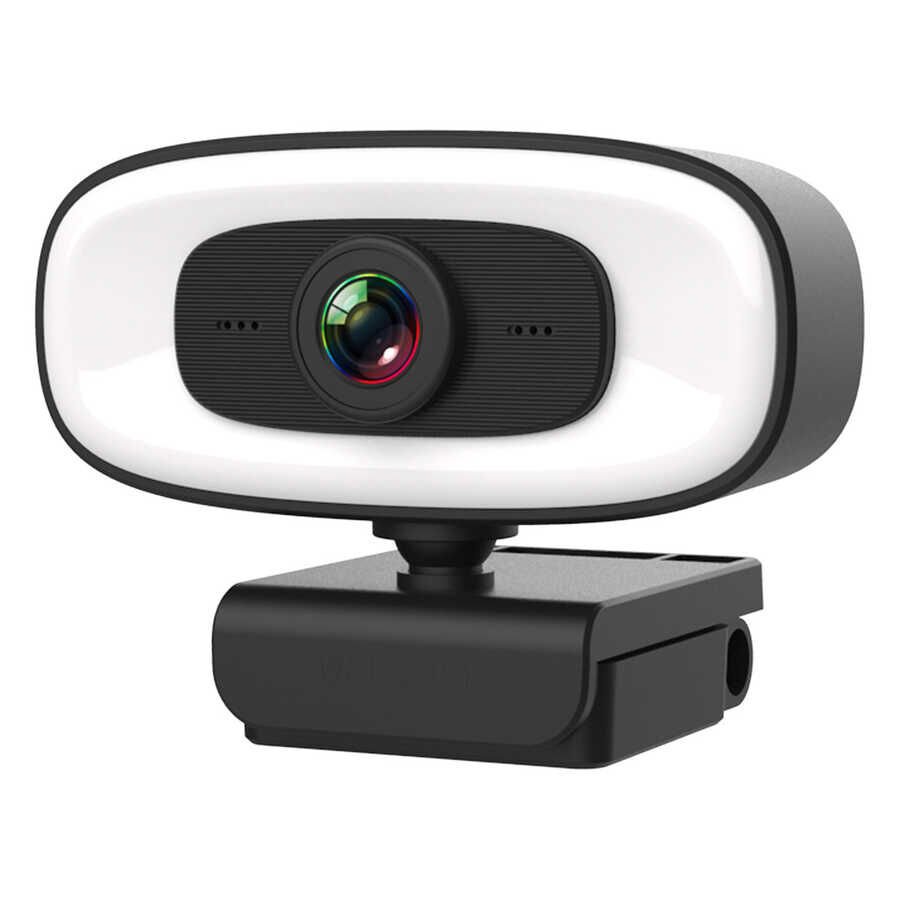 HEPTEKİLETİŞİM PC-10 2K HD Görüntü Kaliteli Mikrofonlu Işıklı Tak Çalıştır Webcam