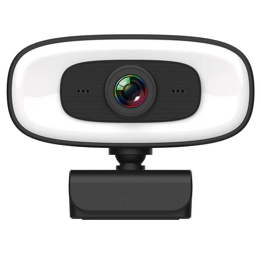 HEPTEKİLETİŞİM PC-10 2K HD Görüntü Kaliteli Mikrofonlu Işıklı Tak Çalıştır Webcam