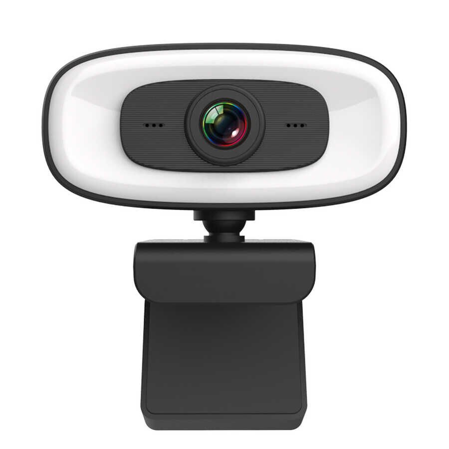 HEPTEKİLETİŞİM PC-10 2K HD Görüntü Kaliteli Mikrofonlu Işıklı Tak Çalıştır Webcam