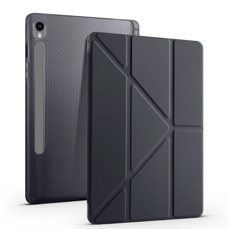 Samsung Galaxy Tab S9 Kılıf Kalem Bölmeli Standlı 360 Derece Tam Korumalı Tasarım (TR) Koyu Yeşil