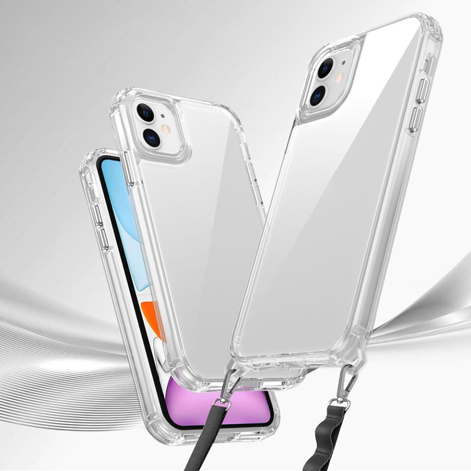 Apple iPhone 11 Kılıf Airbagli Takılabilir Askı Aparatlı HEPTEKİLETİŞİM Snap Silikon Kapak