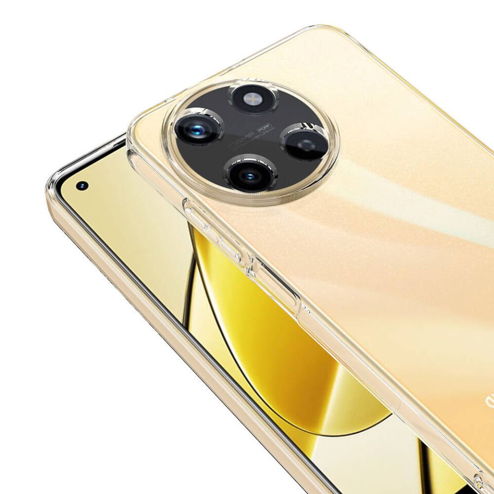 Realme 11 4G Şeffaf Kılıf Yumuşak İnce Tasarımlı Kapak (SÜPER) Renksiz