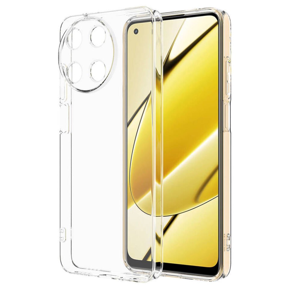 Realme 11 4G Şeffaf Kılıf Yumuşak İnce Tasarımlı Kapak (SÜPER) Renksiz