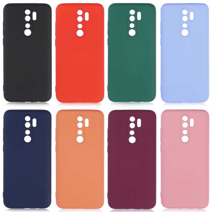 Xiaomi Redmi Note 8 Pro Kadife İç Yüzey Yumuşak Dokulu Kamera Korumalı İnce Kapak (MARA) Koyu Yeşil