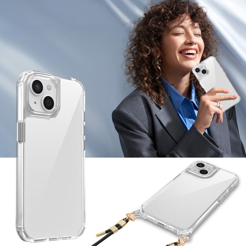 Apple iPhone 13 Kılıf Airbagli Takılabilir Askı Aparatlı HEPTEKİLETİŞİM Snap Silikon Kapak