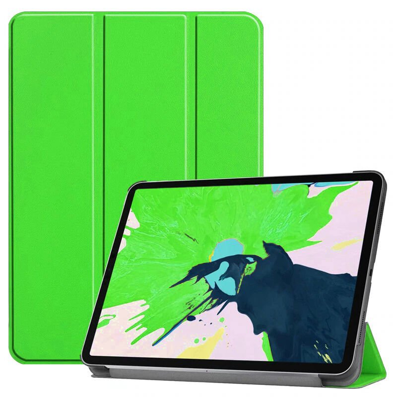 Apple iPad Air 11 2024 Kılıf Arkası Silikon Pu Deri 360 Korumalı Tasarım (SC.) Yeşil