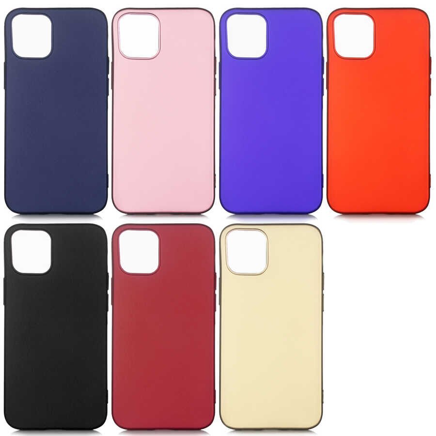 Apple  iPhone 12 Pro Kılıf Yumuşak Dokulu Soft Esnek İnce Mat Renkli Silikon Kapak (PREMİER) Siyah